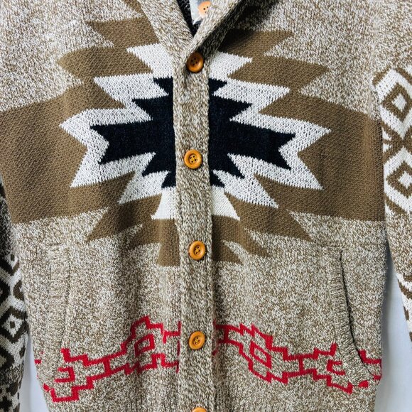 *NWT* KOTO Western Steer Cardigan Sweater Boho Southwest Button-Front Sz. MEDIUM - Picture 4 of 6